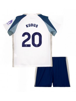 Tottenham Hotspur Mohammed Kudus #20 Dječji Domaci Dres kompleti 2025-26 Kratak Rukavima (+ kratke hlače)